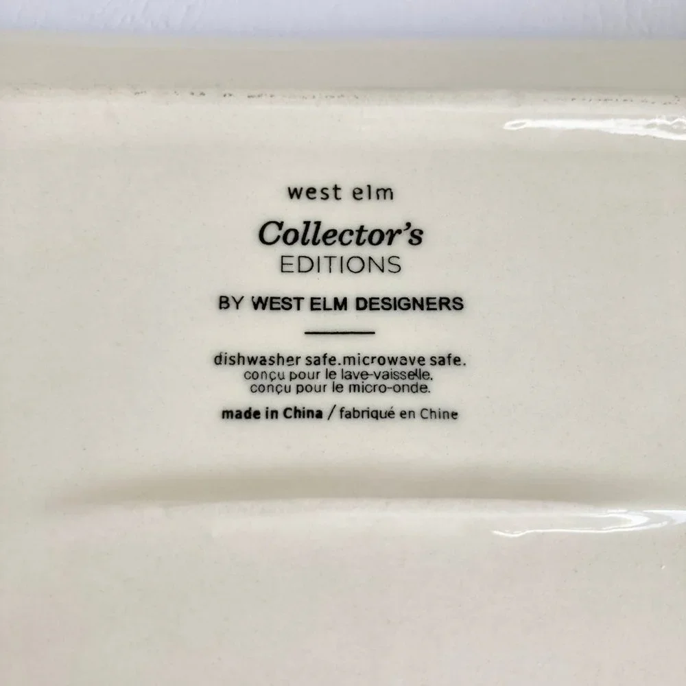 West Elm Collector's Editions Ceramic Trinket Dish Serving Tray Nautical Anchor